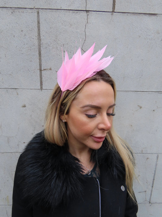 Baby Pink Feather Headpiece
