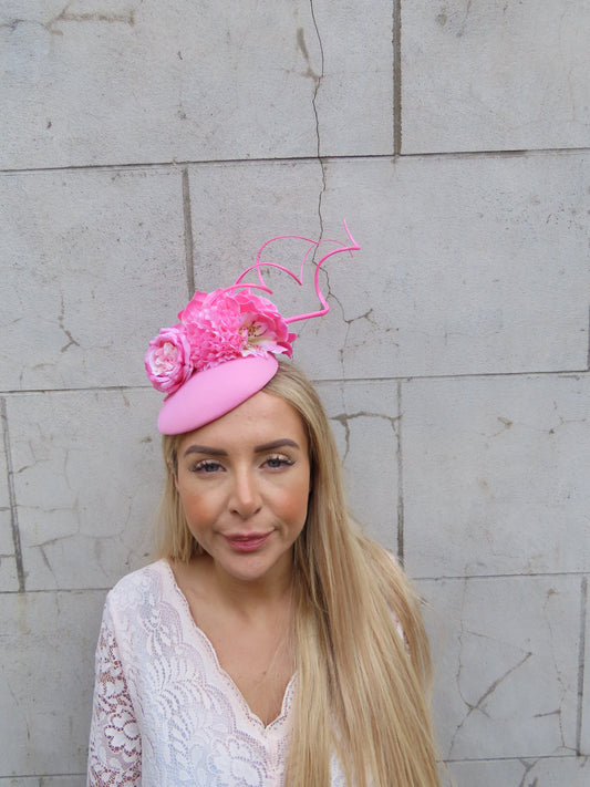 Baby Pink Pillbox Hat Fascinator