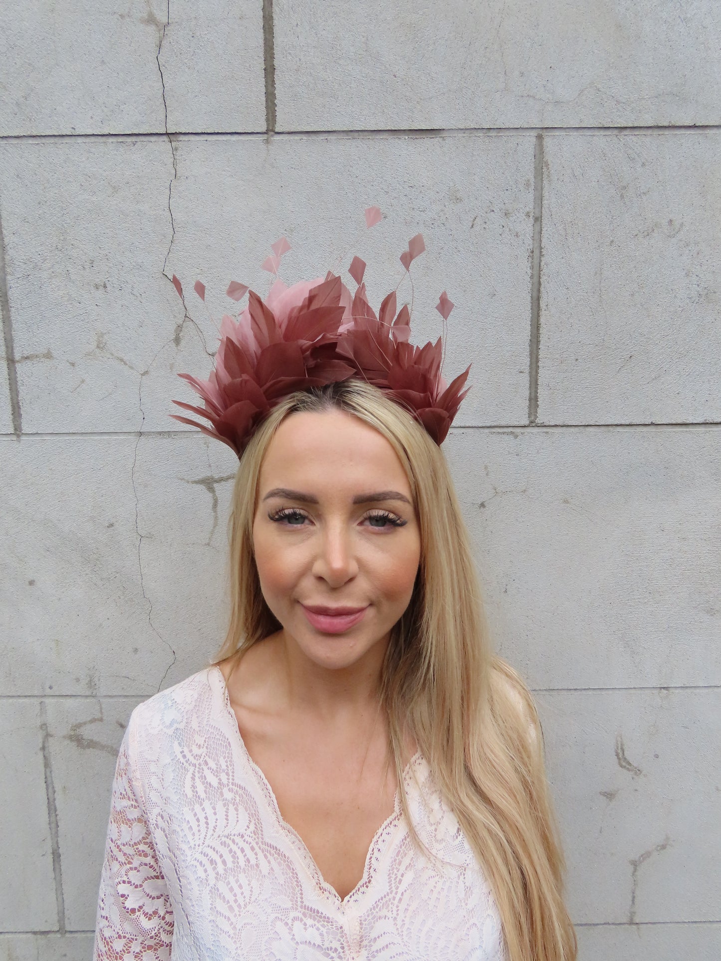 Brown Feather Crown Fascinator