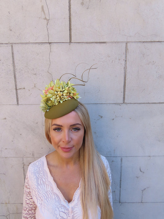 Chartreuse Pillbox Hat Fascinator