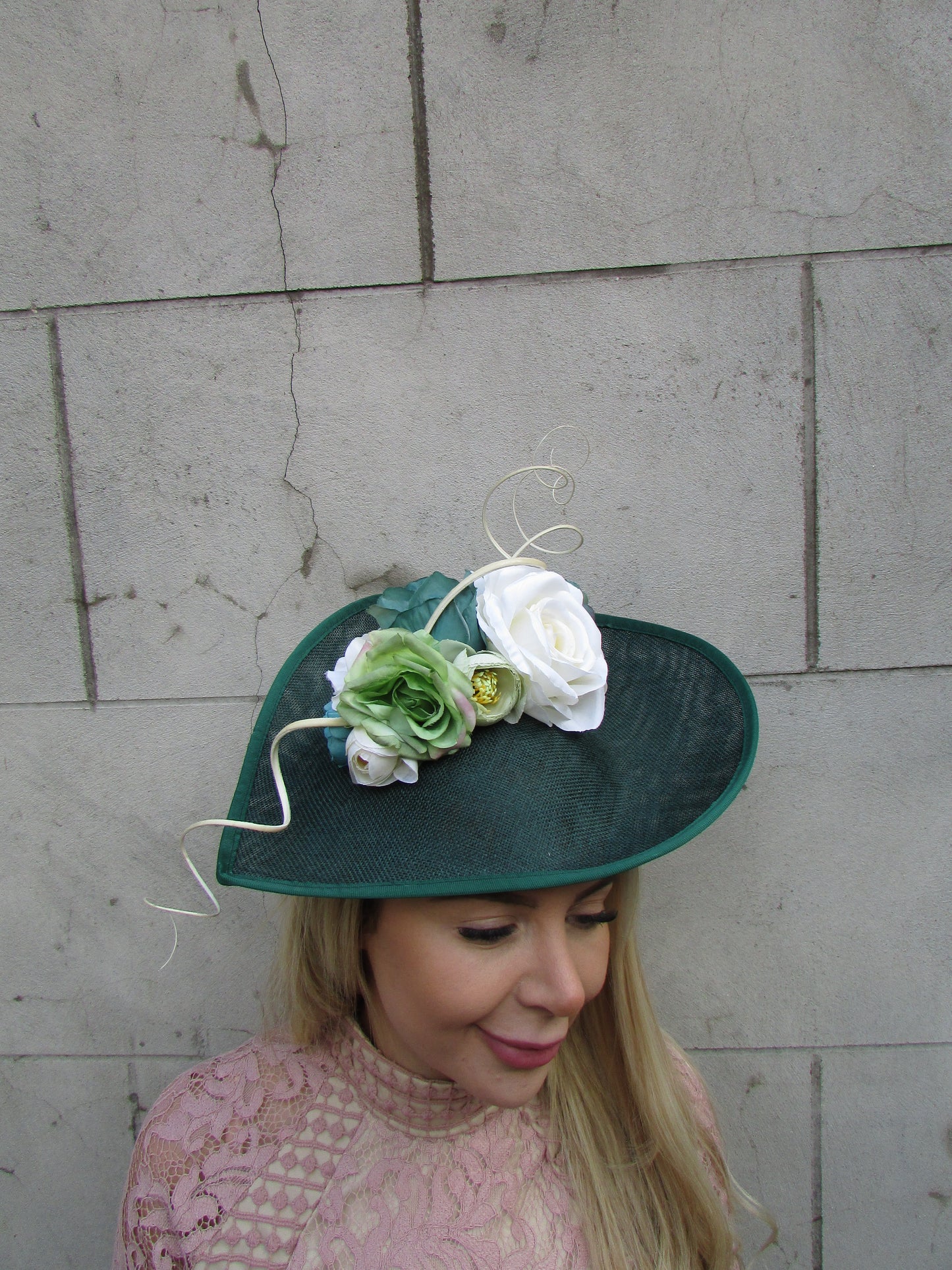 Bottle Green Mixed Floral Hatinator