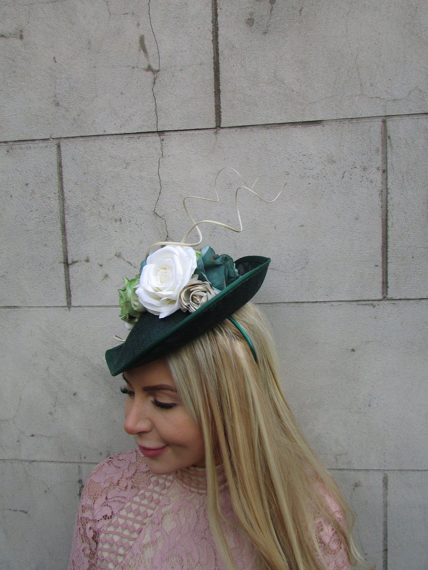 Bottle Green Mixed Floral Hatinator