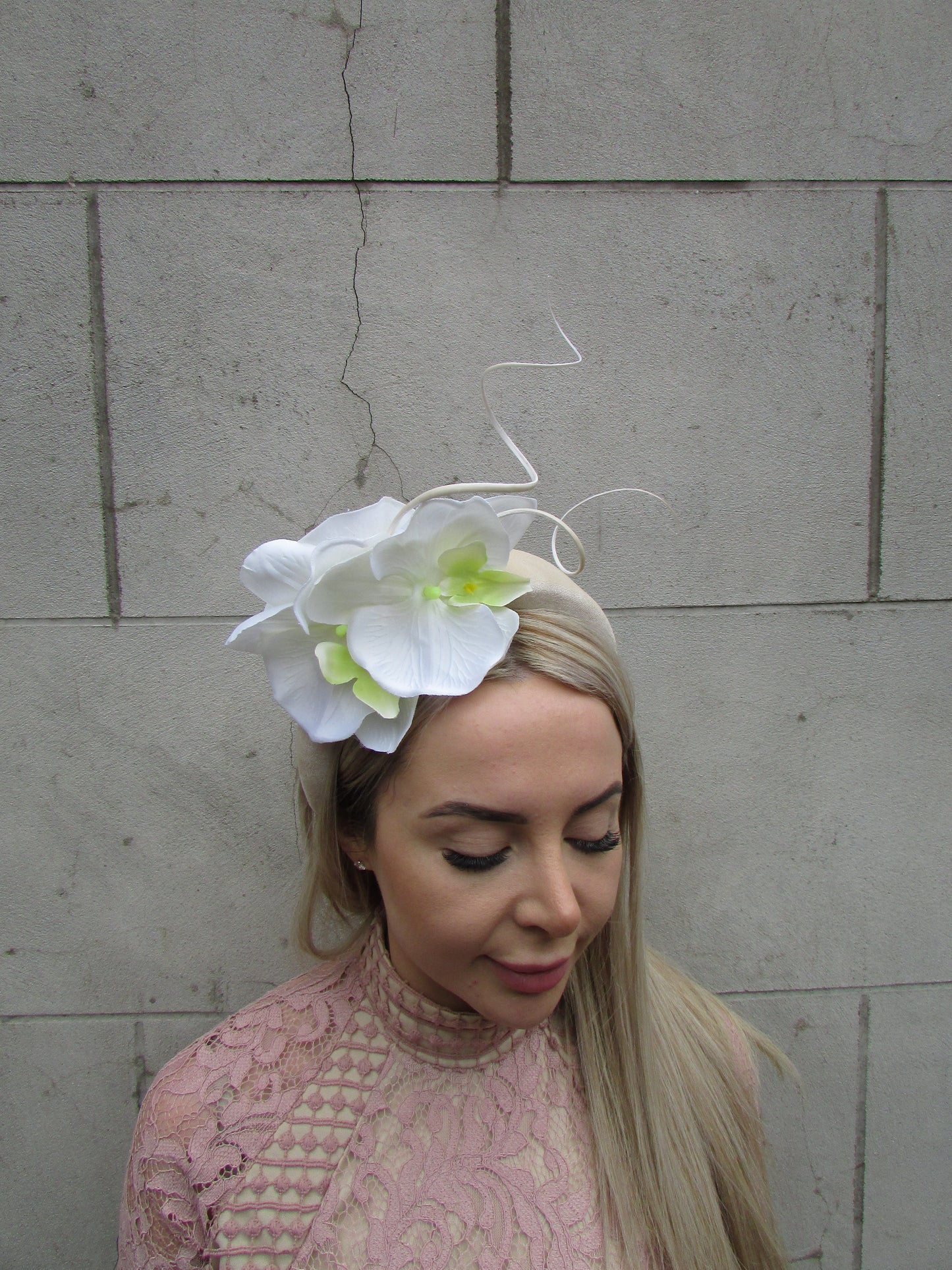 Cream Orchid Flower Headpiece