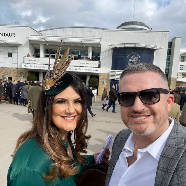 Bottle Green & Gold Pheasant Fascinator Hat